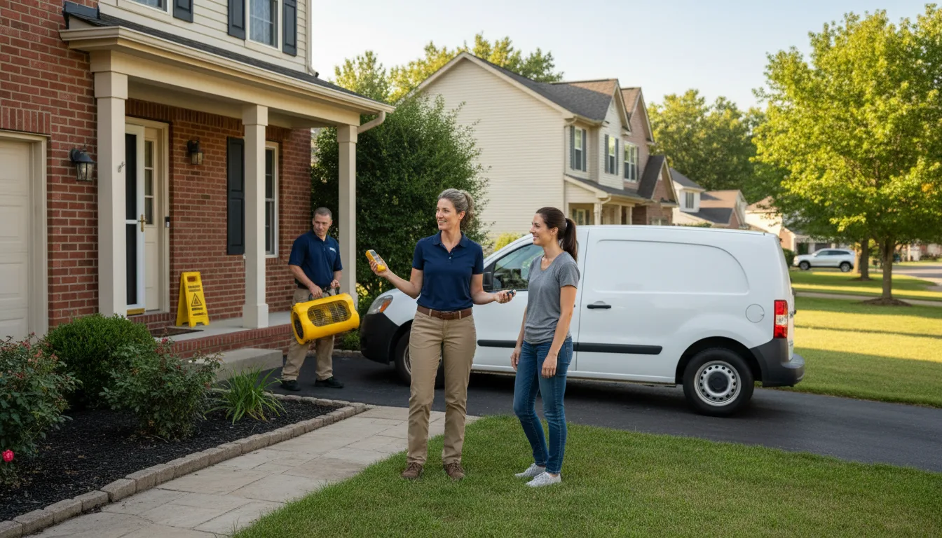 Residential water damage restoration in Lewisville, NC